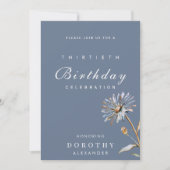 Wasserfarbene Blumen Moderne Kunst, Dichtung und M Einladung (Vorderseite)