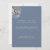 Wasserfarbene Blumen Moderne Kunst, Dichtung und M Einladung (Rückseite)