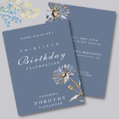 Wasserfarbene Blumen Moderne Kunst, Dichtung und M Einladung