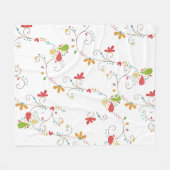Wasserfarbene Blumen Muster Benutzerdefinierter Hi Fleecedecke (Vorderseite (Horizontal))