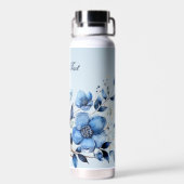 Wasserfarbene Blumen Wasserflasche Trinkflasche (Rückseite)