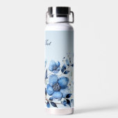 Wasserfarbene Blumen Wasserflasche Trinkflasche (Rückseite)