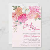 Wasserfarbene Blumenbrille im Brautparty Bloom Einladung (Vorderseite)