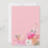 Wasserfarbene Blumenbrille im Brautparty Bloom Einladung (Rückseite)