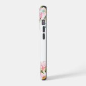 Wasserfarbene Blumengrenze iPhone Hülle (Linke Seite)