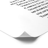 Wasserfarbene Blumenlattern Hochzeitstabelle Poster (Ecke)