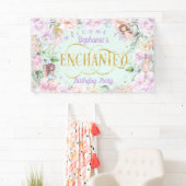 Wasserfarbene Blumenmärchen im zauberhaften Garten Banner (Insitu)