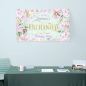 Wasserfarbene Blumenmärchen im zauberhaften Garten Banner (Messeveranstaltung)