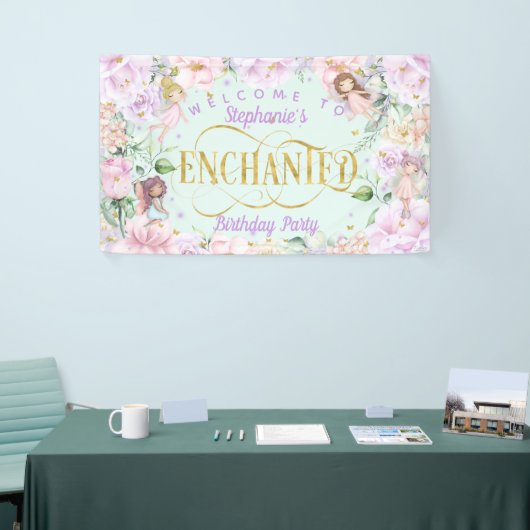 Wasserfarbene Blumenmärchen im zauberhaften Garten Banner (Messeveranstaltung)