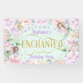 Wasserfarbene Blumenmärchen im zauberhaften Garten Banner (Horizontal)