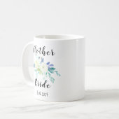 Wasserfarbene Blumenmutter der Braut Personalisier Kaffeetasse (Vorderseite Links)