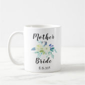 Wasserfarbene Blumenmutter der Braut Personalisier Kaffeetasse (Links)