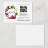 Wasserfarbene Blumentrauben Weintrauben UAWG QR Begleitkarte (Vorne/Hinten)