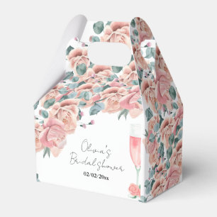 Wasserfarbene Blütenblätter & Prosecco Sommer-Brau Geschenkschachtel