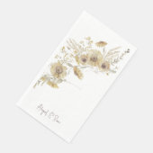 Wasserfarbene Blütenblumen Personalisiert Serviette (Ecke)