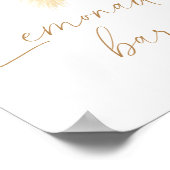 Wasserfarbene Boho Pampas - Limonade Bar Poster (Ecke)