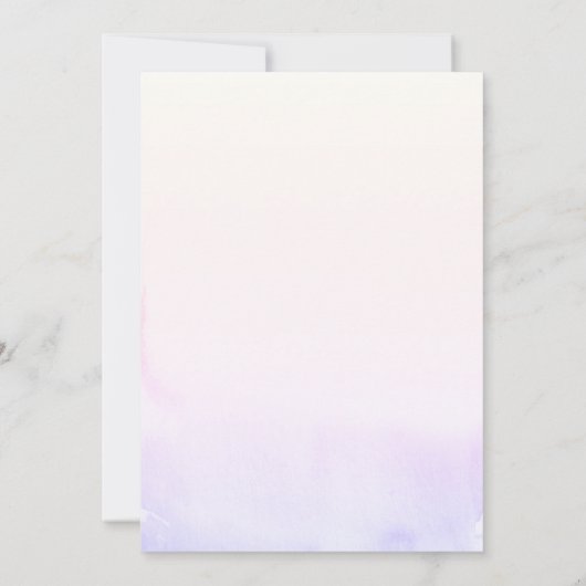 Wasserfarbene Burg Wolken Fairytale Einladung (Rückseite)