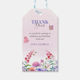 Wasserfarbene Butterfly Bienen Lila Wildblume Gefa Geschenkanhänger