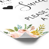 Wasserfarbene Chic Floral Liebe ist Sweet Dessert Poster (Ecke)