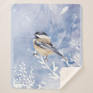 Wasserfarbene Chickadee Winter Bird of the World Sherpadecke