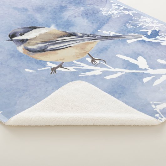 Wasserfarbene Chickadee Winter Bird of the World Sherpadecke (3/4)