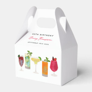 Wasserfarbene Cocktailparty-Getränke Geburtstagsfe Geschenkschachtel