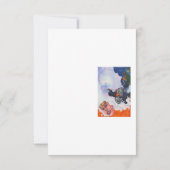 Wasserfarbene cupione reiten Katze Mutter Göttin T Dankeskarte (Rückseite)