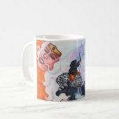 Wasserfarbene cupione reiten Katze Mutter Göttin T Kaffeetasse (Vorderseite Links)