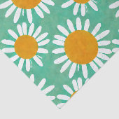 Wasserfarbene Daisis Folk Art Inspiriert Seidenpapier (Ausschnitt)