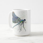 Wasserfarbene Dragonfly-Tasse Kaffeetasse (Vorderseite Links)