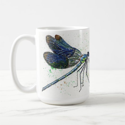 Wasserfarbene Dragonfly-Tasse Kaffeetasse (Links)