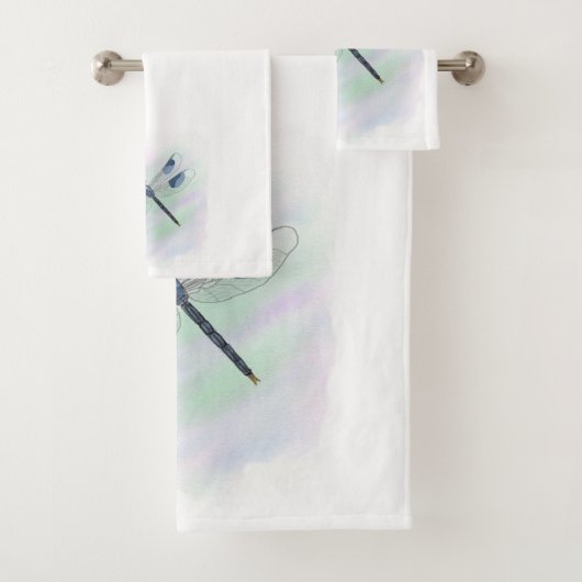 Wasserfarbene DragonflyHandtuch-Set Badhandtuch Set (Insitu)