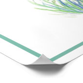 Wasserfarbene Elefantenkunst Poster (Ecke)