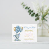 Wasserfarbene Elephant Balloons Bücher für Baby Bl Begleitkarte (Stehend Vorderseite)