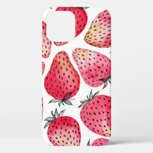 Wasserfarbene Erdbeeren Muster. Case-Mate iPhone Hülle