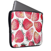 Wasserfarbene Erdbeeren Muster. Laptopschutzhülle (Vorne Rechts)