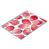 Wasserfarbene Erdbeeren Muster. Notizblock (Linke Seite)