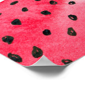 Wasserfarbene Erdbeeren Muster. Poster (Ecke)