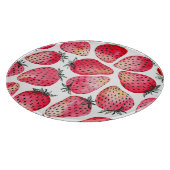 Wasserfarbene Erdbeeren Muster. Schneidebrett (Ecke)