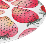 Wasserfarbene Erdbeeren Muster. Schneidebrett (Ecke)