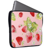 Wasserfarbene Erdbeeren, nahtlos, fruchtig. Laptopschutzhülle (Vorne Rechts)
