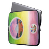 Wasserfarbene Fantasy Dimensions Pyramide Dream We Laptopschutzhülle (Vorderseite Links)