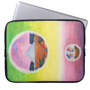 Wasserfarbene Fantasy Dimensions Pyramide Dream We Laptopschutzhülle