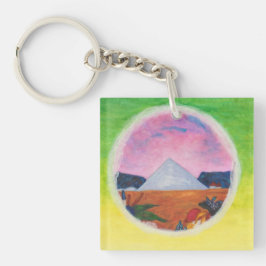 Wasserfarbene Fantasy Dimensions Pyramide Dream We Schlüsselanhänger