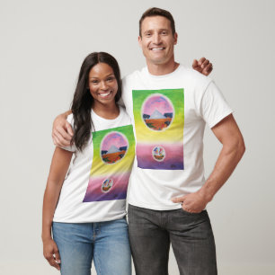 Wasserfarbene Fantasy Dimensions Pyramide Dream We T-Shirt