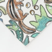 Wasserfarbene Fantasy Forest Animals Woodland Flor Fleecedecke (Ecke)
