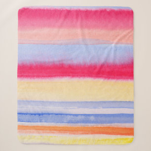 Wasserfarbene farbenfrohe Streifen.streifen, wasse Sherpadecke