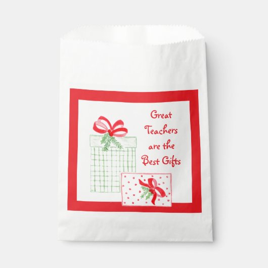 Wasserfarbene FerienlehrerInnen Beste GeschenkeBox Geschenktütchen (Vorderseite)