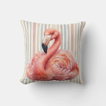 Wasserfarbene Flamingo-Kissenhülle Throw
