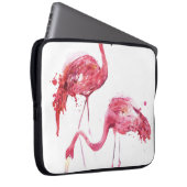 Wasserfarbene Flamingos, elegantes Design. Laptopschutzhülle (Vorne Rechts)